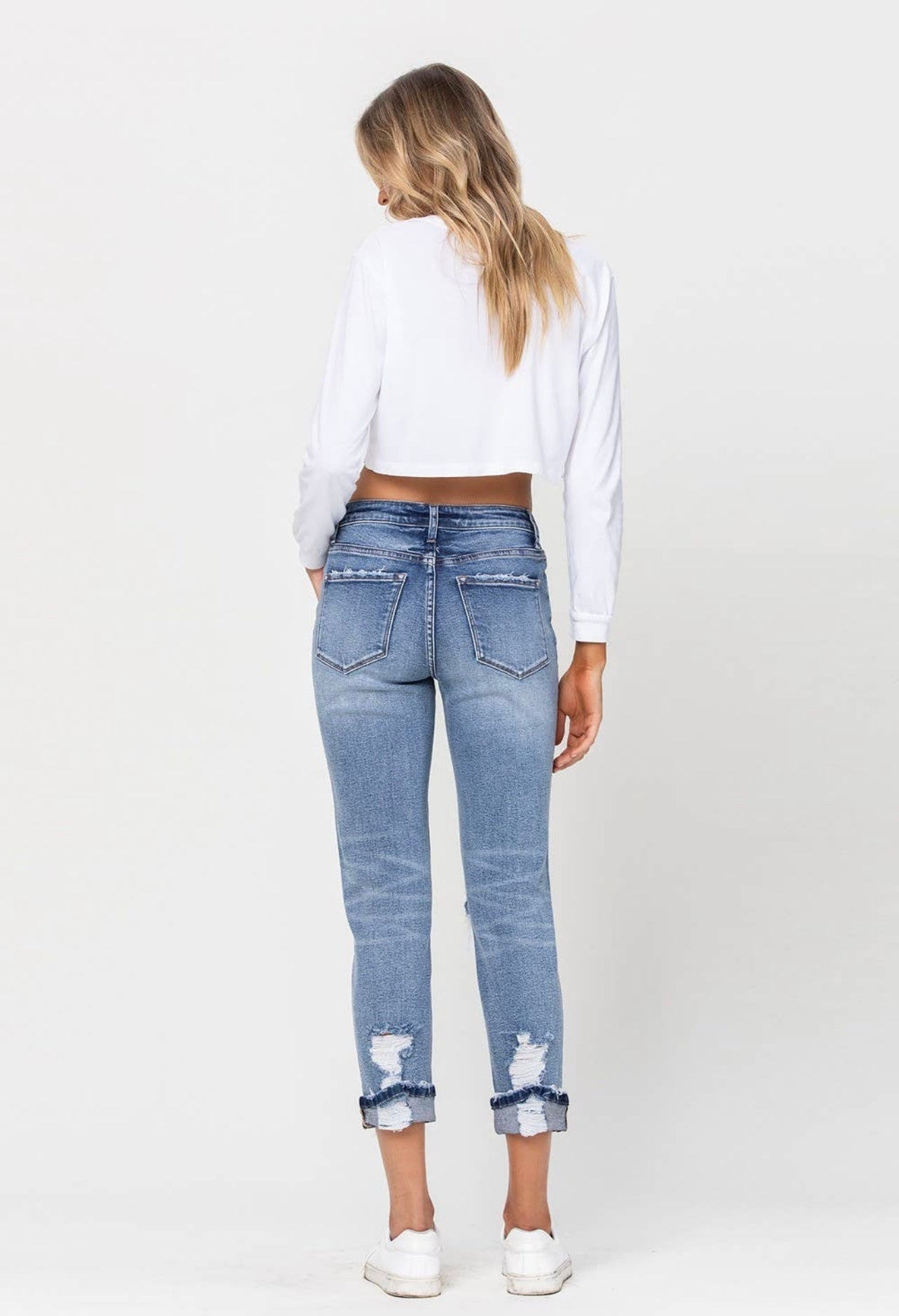 Daisy Stretch Boyfriend Jean