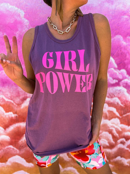 Purple Girl Power Graphic Tank