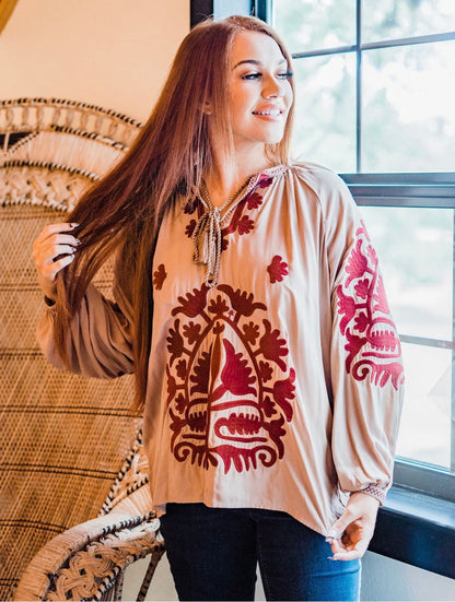 Taryn Embroidered Top