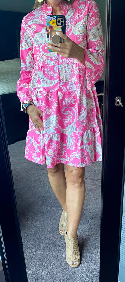 Pink Pop Paisley Dress