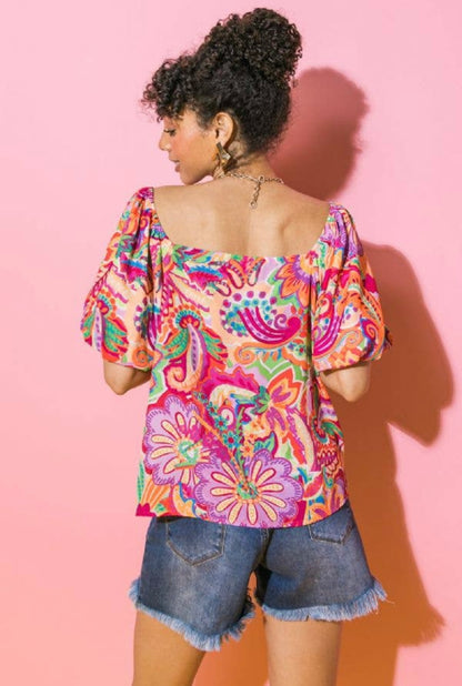 Maui or Bust Printed Top