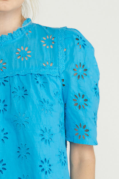 Blue Eyed Girl Eyelet Top