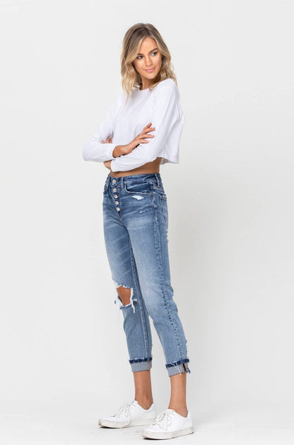 Daisy Stretch Boyfriend Jean