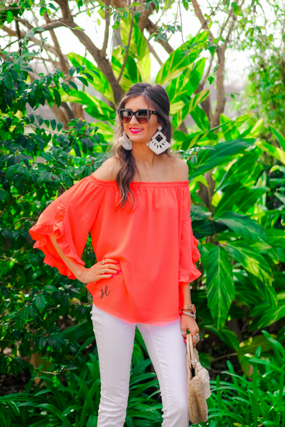 The Future is Bright Off the Shoulder Top (2 colors)