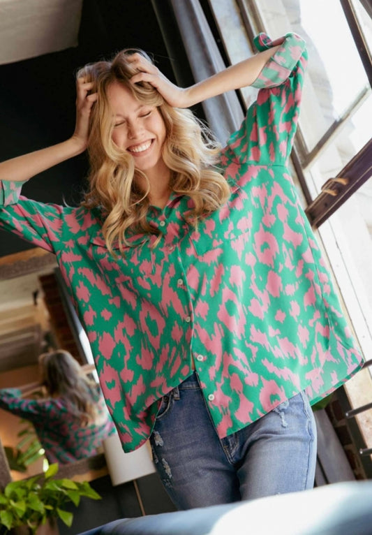 Almost Home Printed Top