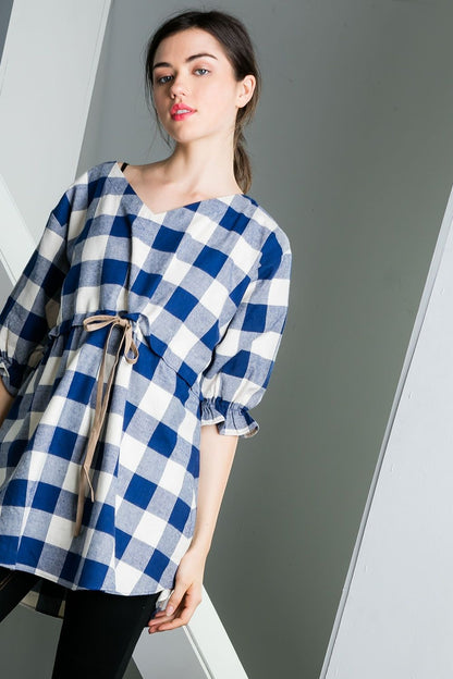 Checkered Past Tunic Top-THML