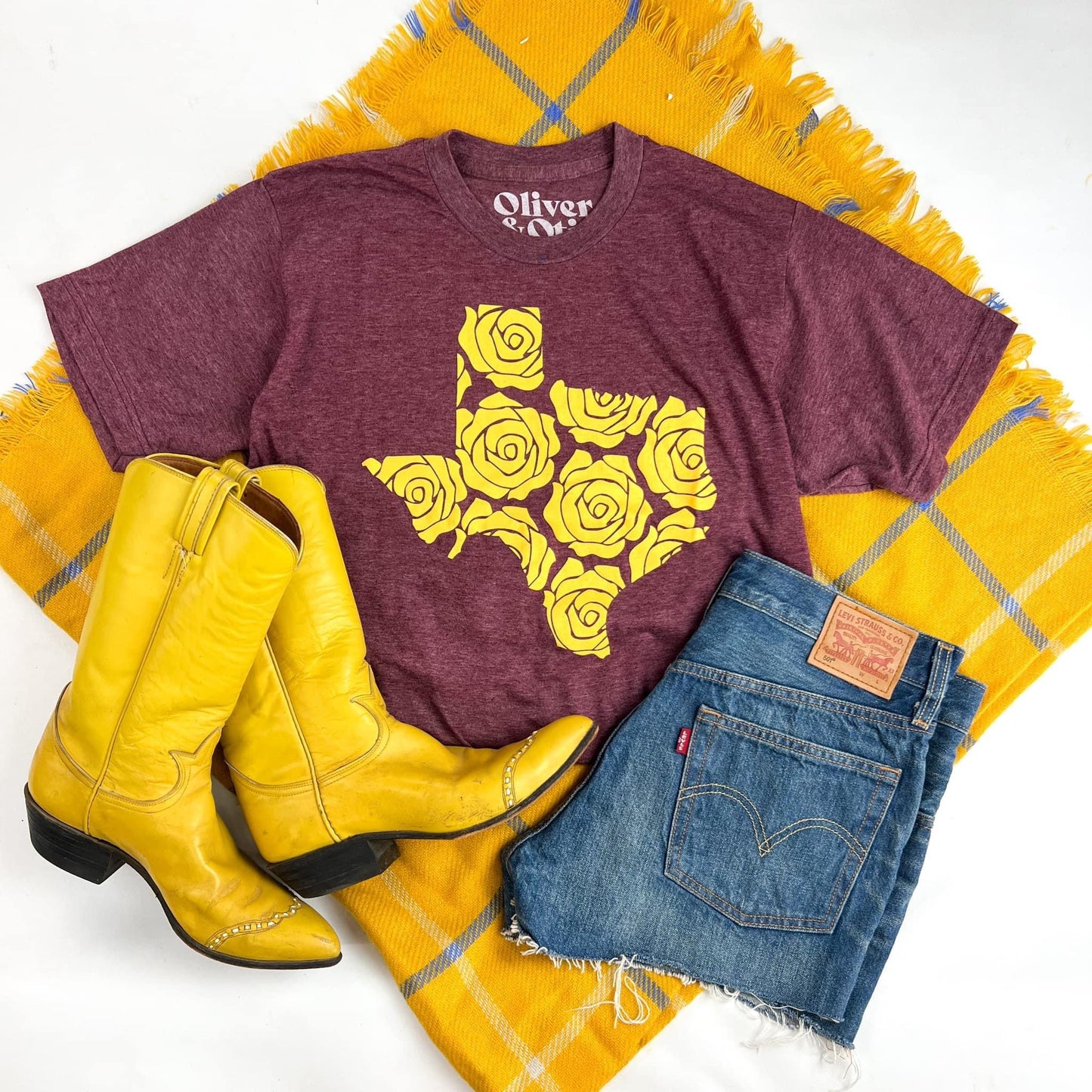 Fall Yellow Rose of Texas Graphic Tee