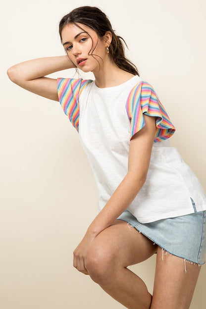 Candy Coated Flutter Tee-THML