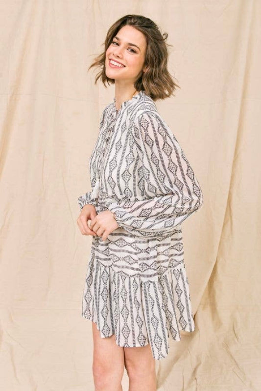 Somewhere to Go Printed Long Tunic Top