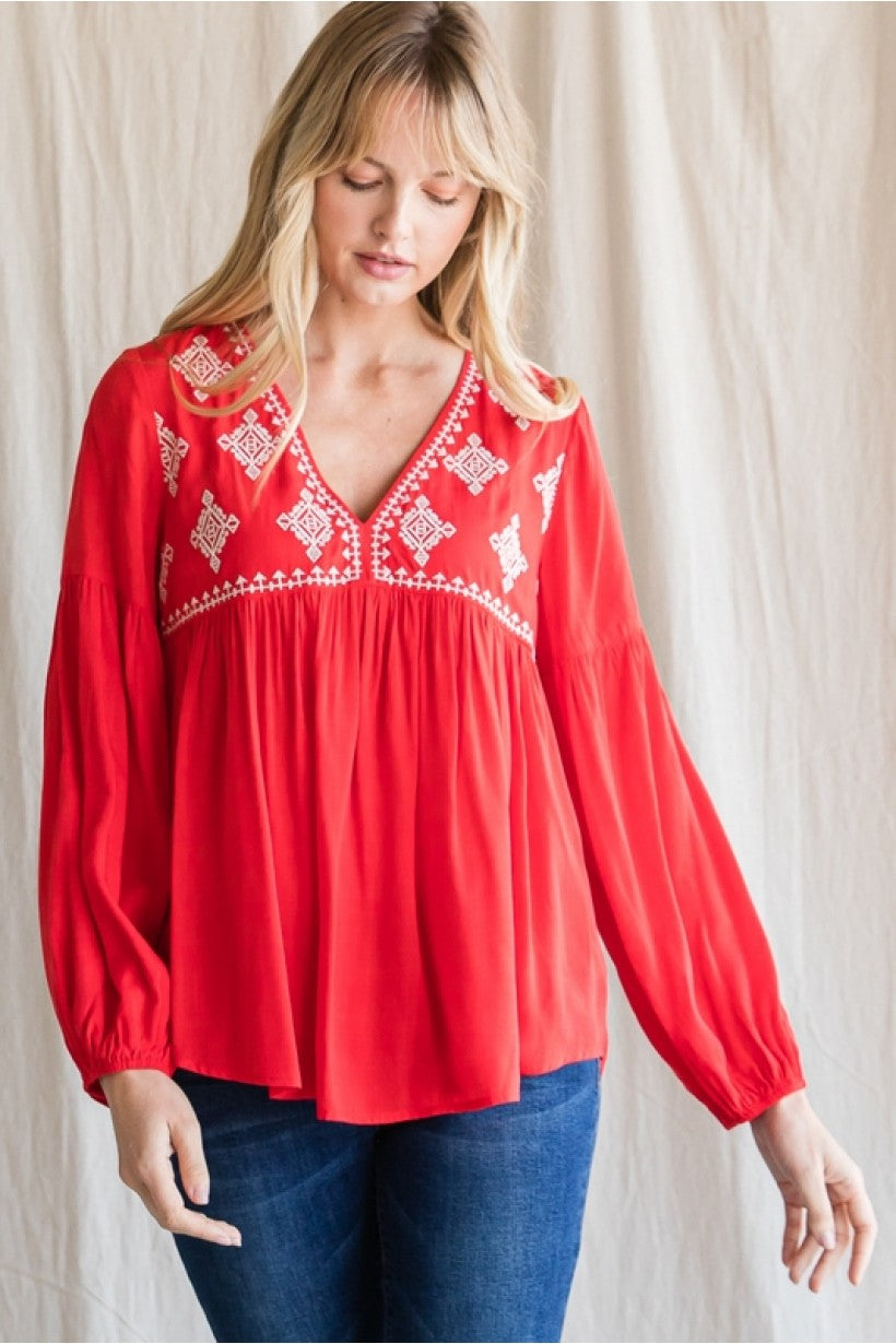 Daily Dose Embroidered Top