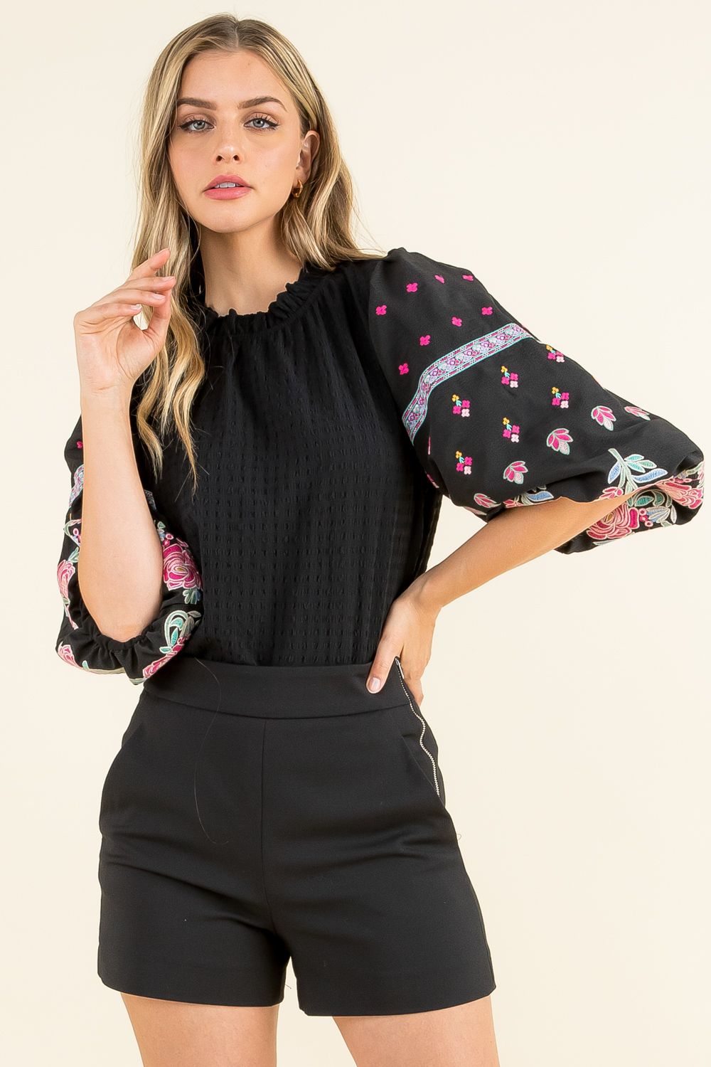 Extra Special Embroidered Top-THML