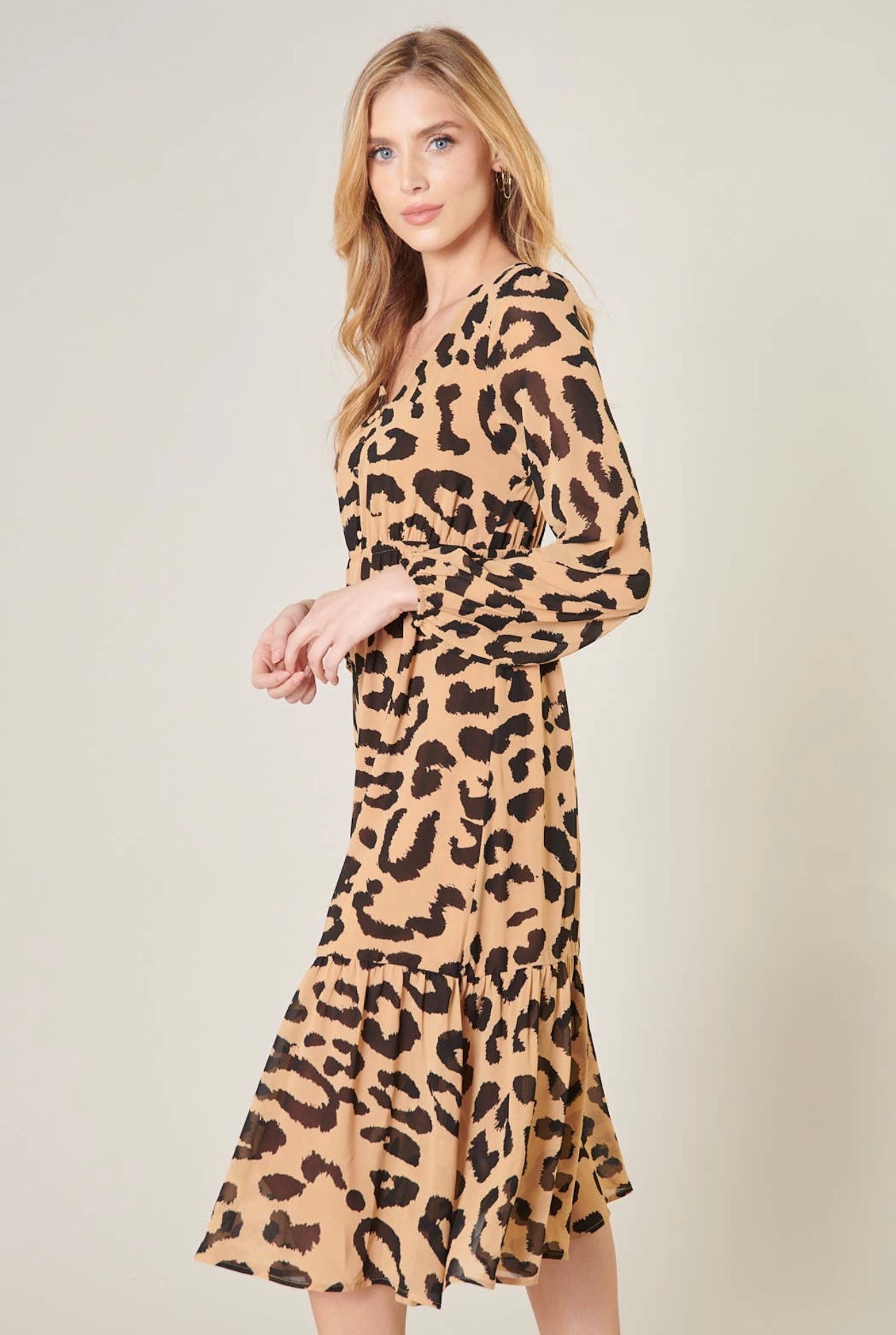 Java Leopard Nellie Midi Dress