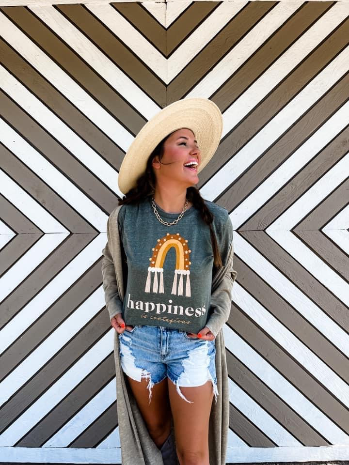 Happiness is Contagious Graphic Tee