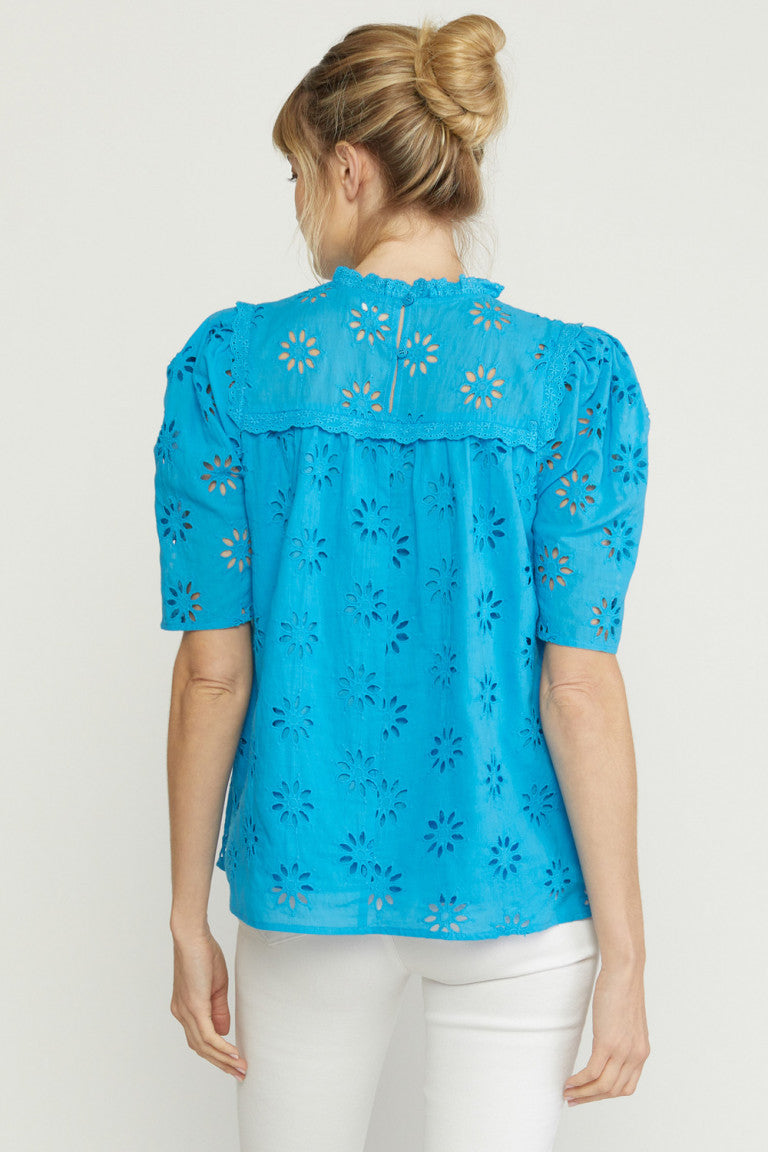 Blue Eyed Girl Eyelet Top