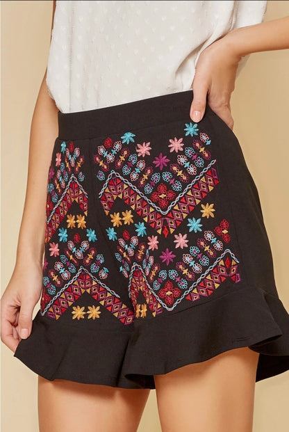 Pretty Little Details Embroidered Shorts