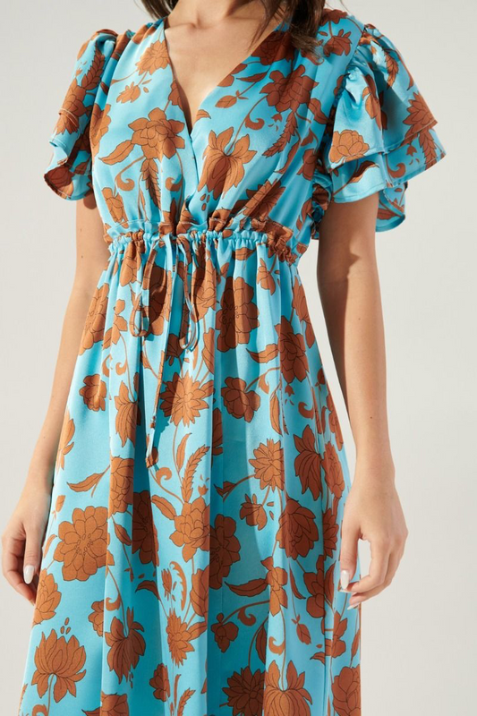 Flora Fall Satin Dress