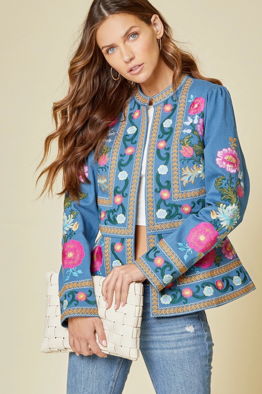 Springtime in the City Embroidered Jacket