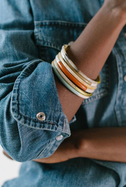 Autumn Metallic Bangle Set-Sunshine Tienda