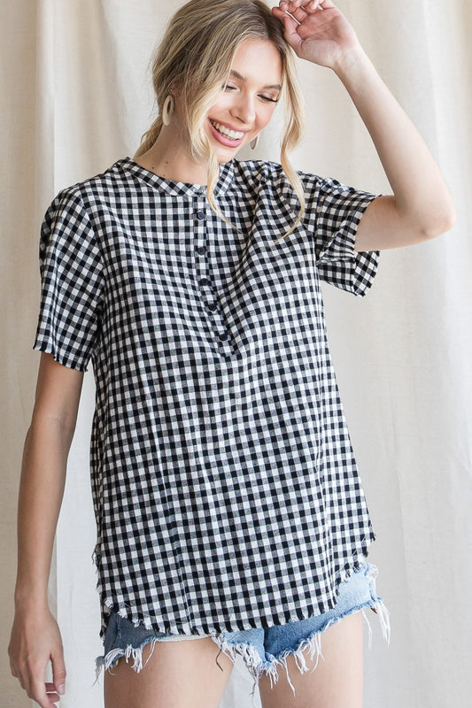 Gingham Delight Cotton Top