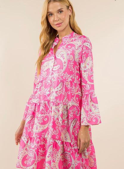 Pink Pop Paisley Dress