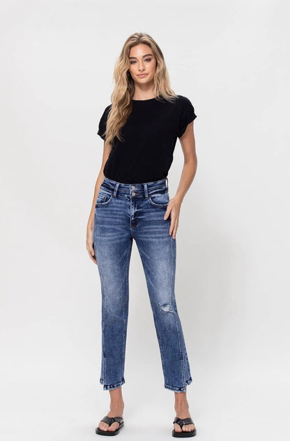 Sunset Side Slit Jeans by Vervet