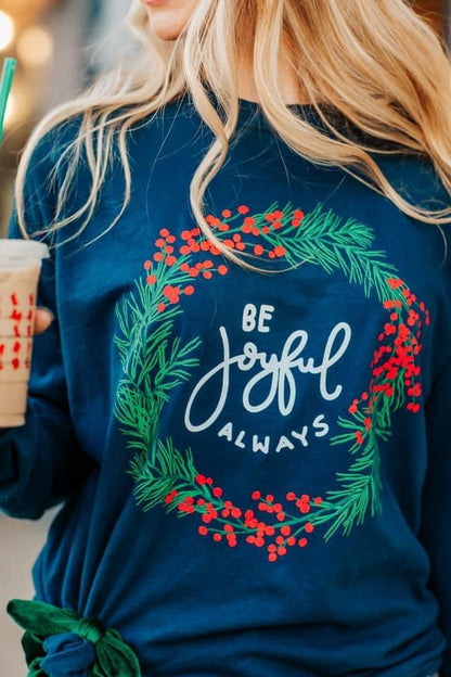 Be Joyful Holiday Graphic Long-Sleeve