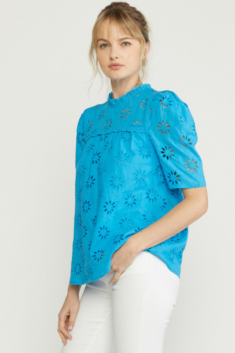 Blue Eyed Girl Eyelet Top