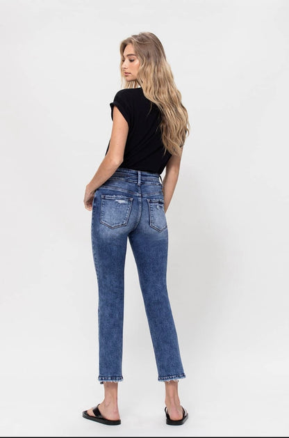 Sunset Side Slit Jeans by Vervet