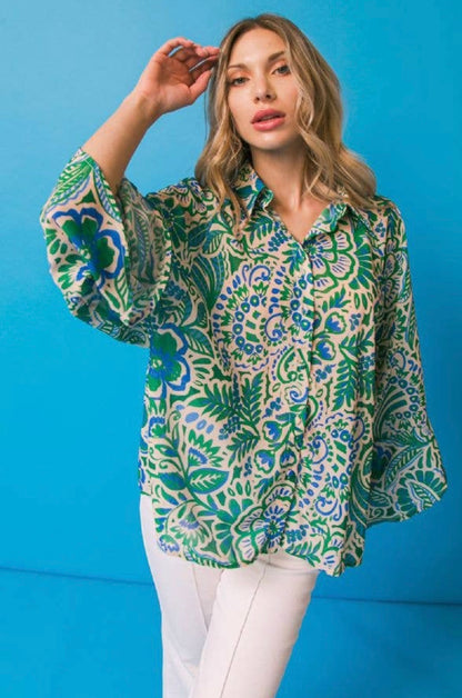 Nature’s Bounty Printed Top