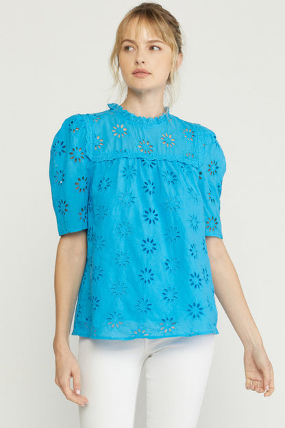 Blue Eyed Girl Eyelet Top