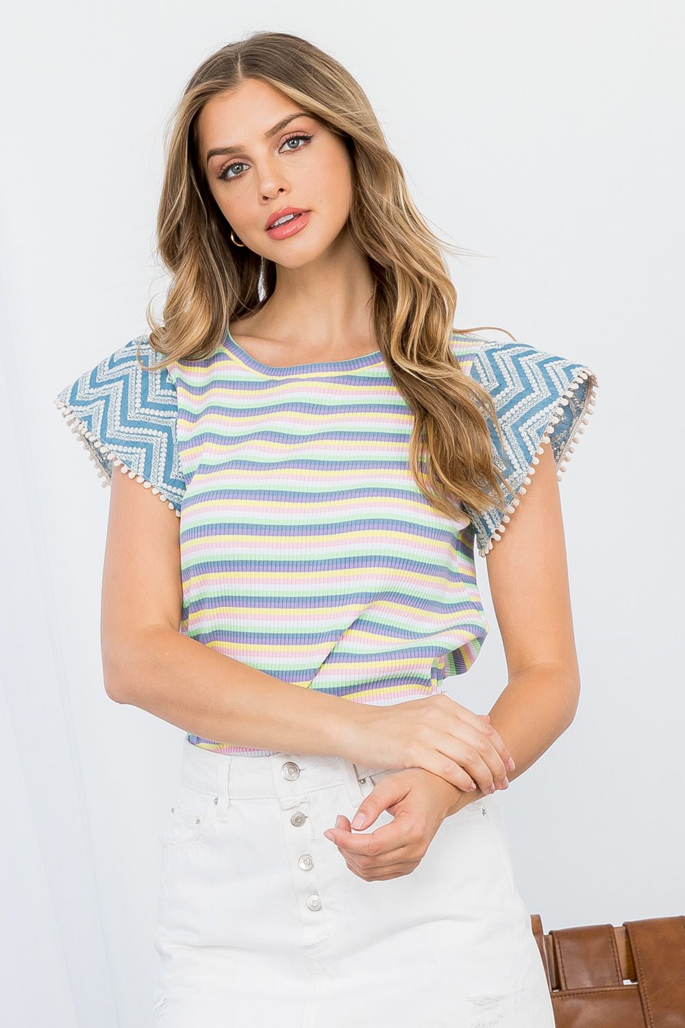 Seize the Day Striped Top-THML