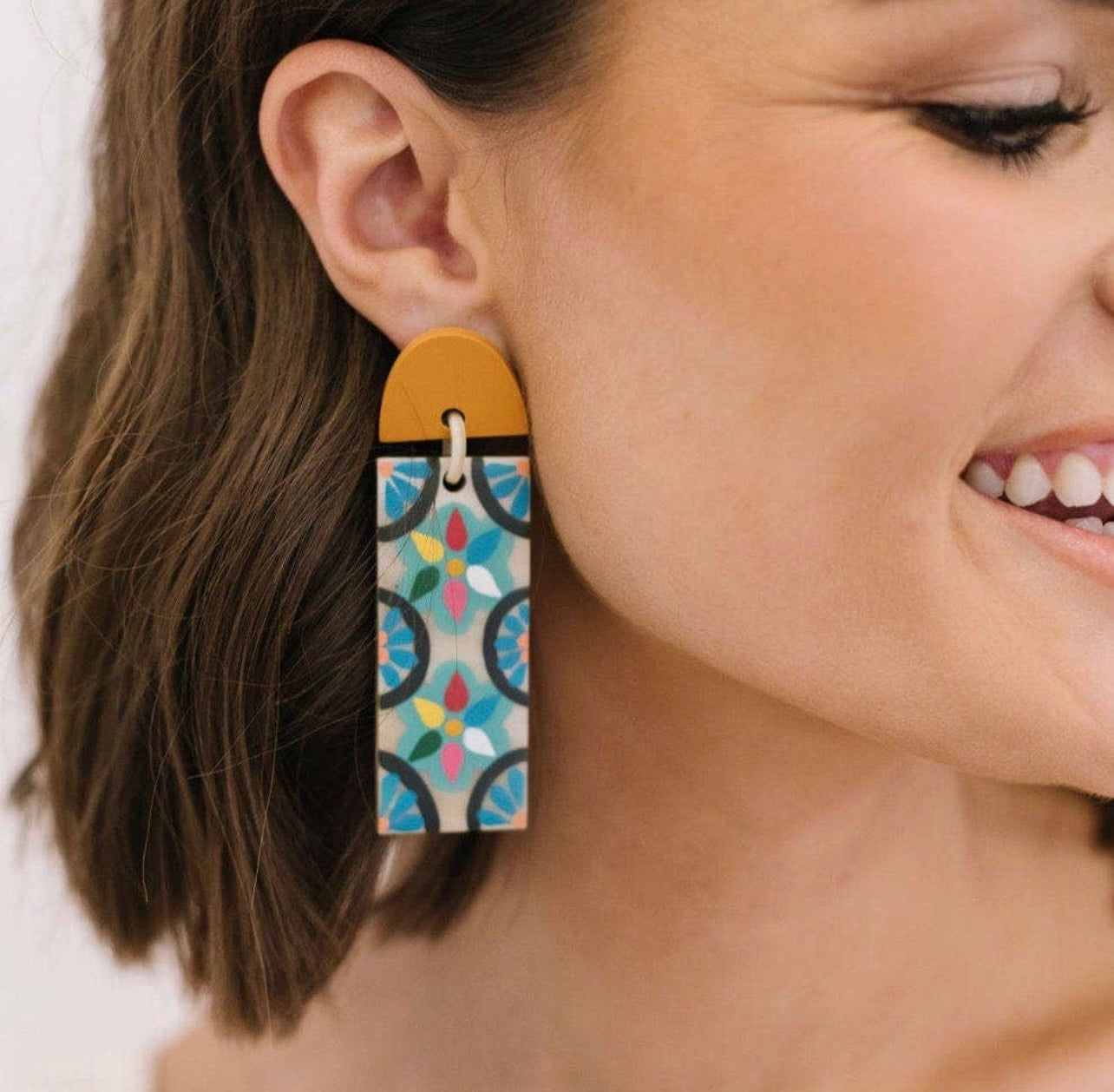 Azulejos Cabana Earrings-Sunshine Tienda