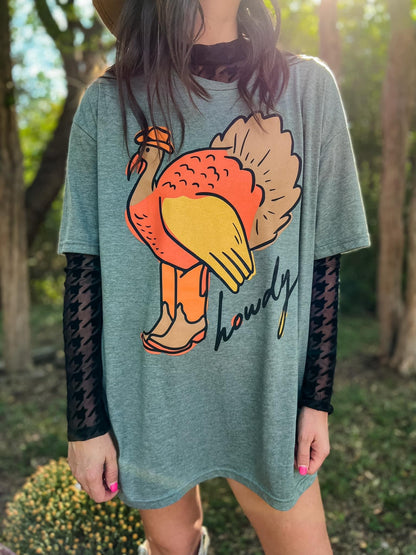 Turkey Howdy Graphic Tee