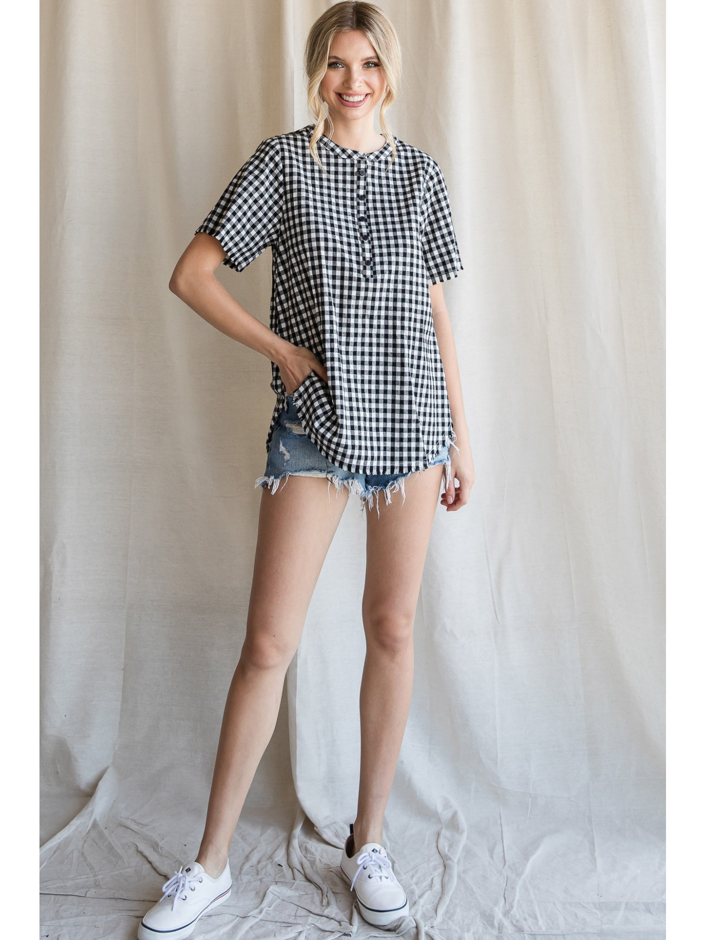 Gingham Delight Cotton Top