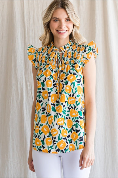 Golden Blooms Top