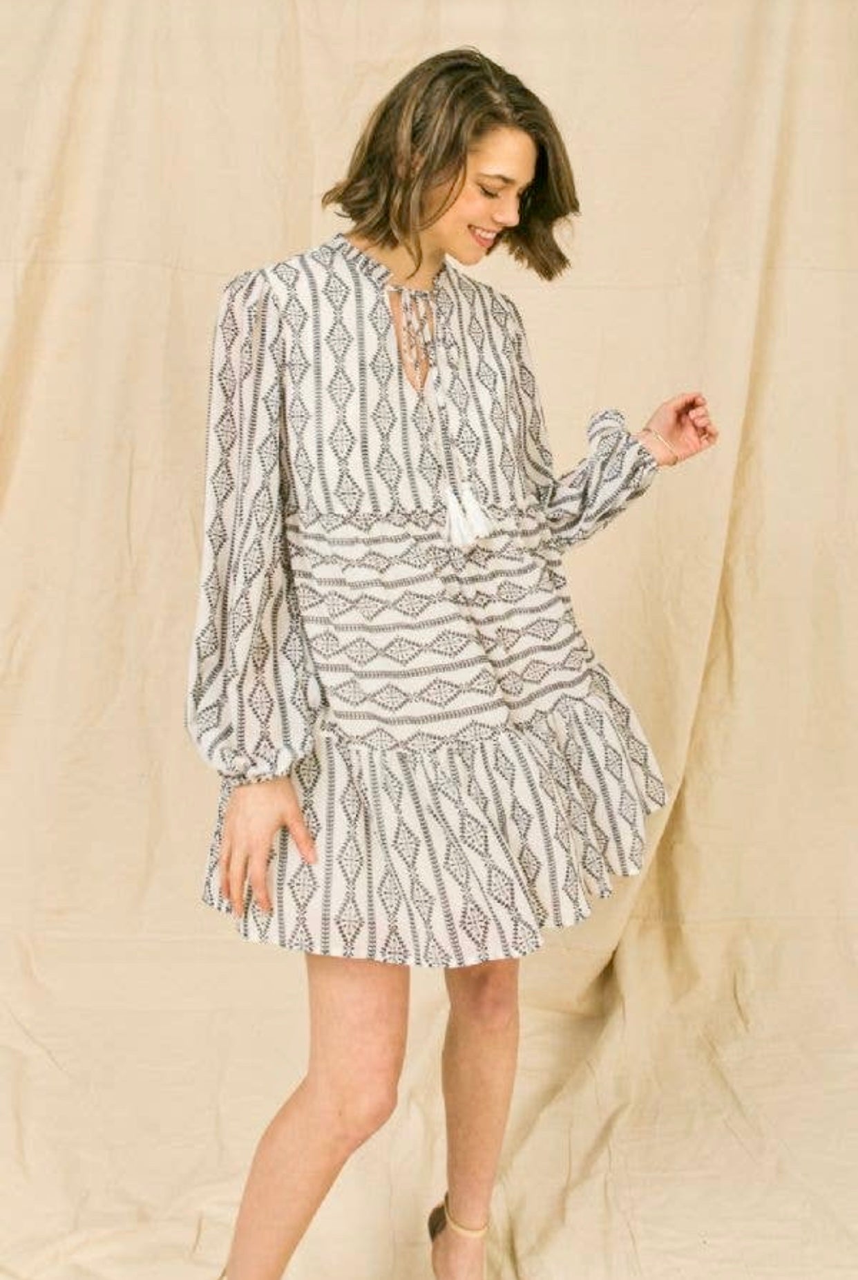 Somewhere to Go Printed Long Tunic Top