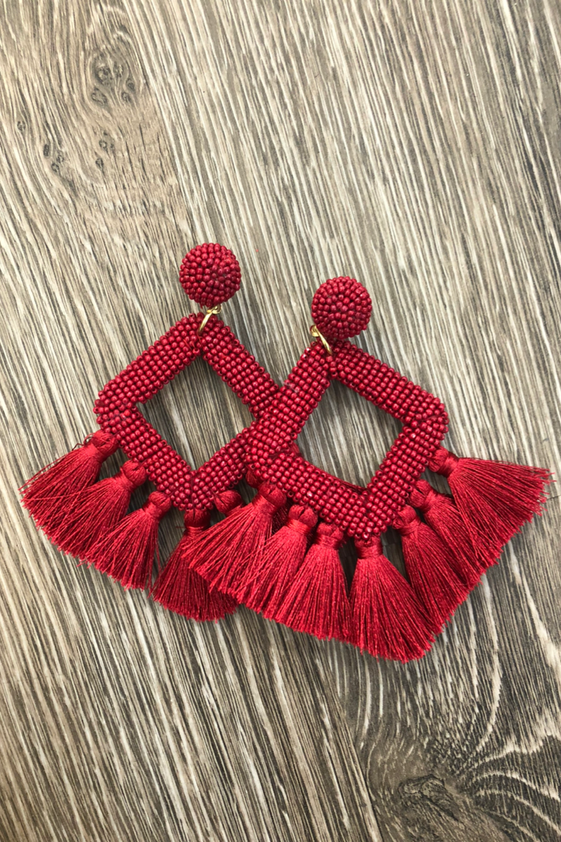 Fringe Drop Earrings (13 colors available)