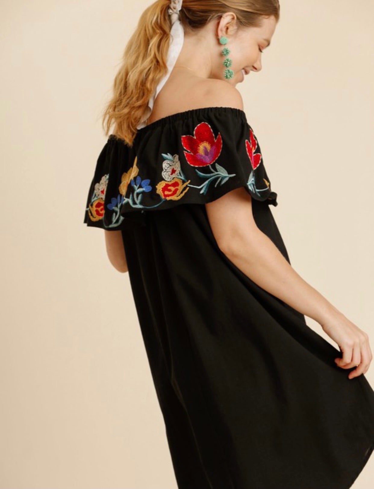 Sunset Stroll Embroidered Dress