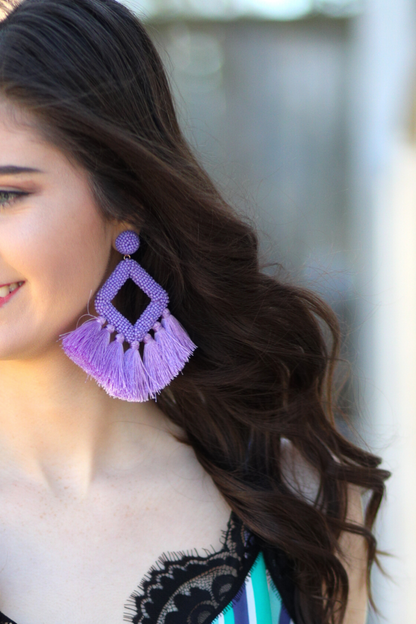 Fringe Drop Earrings (13 colors available)