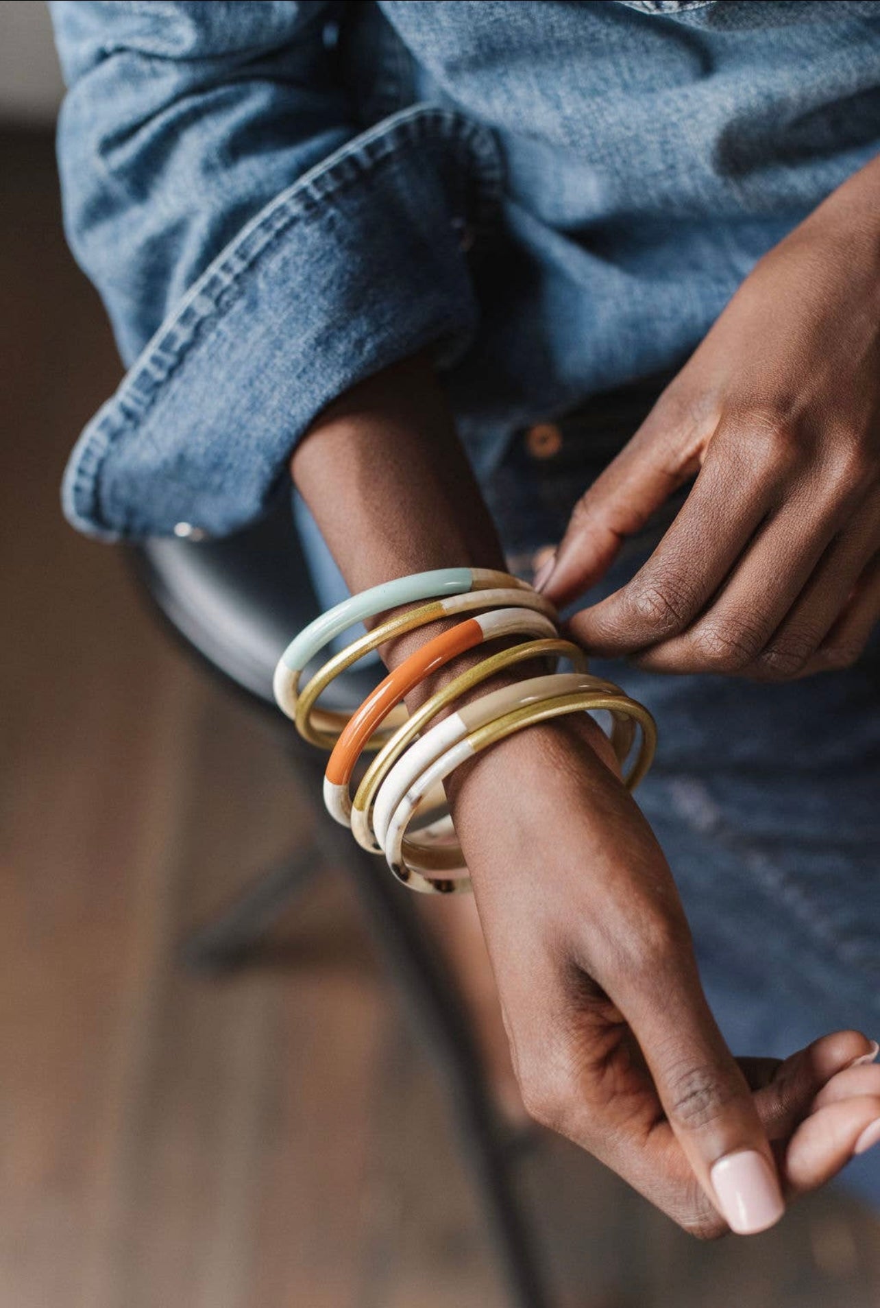 Autumn Metallic Bangle Set-Sunshine Tienda