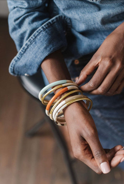 Autumn Metallic Bangle Set-Sunshine Tienda