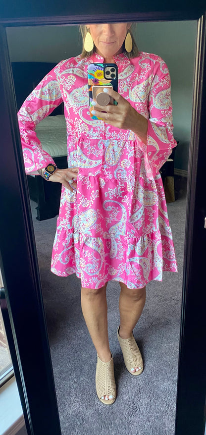 Pink Pop Paisley Dress