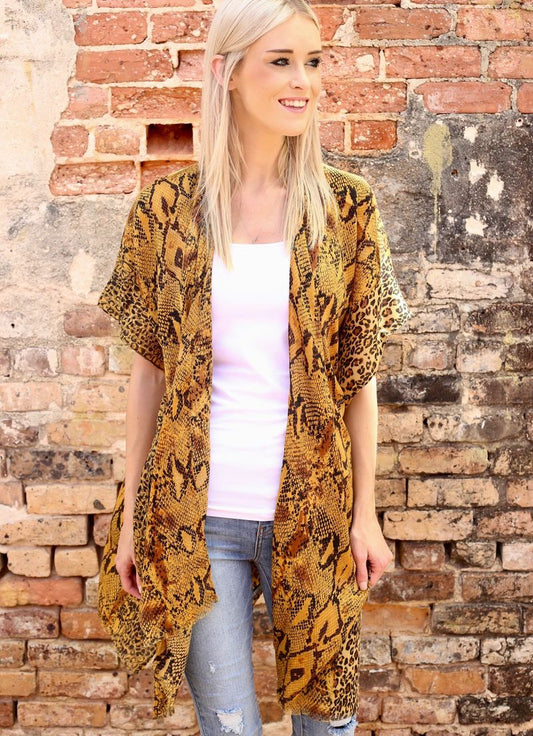 Snake Printed Kimono